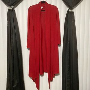 Pretty Young Thing red ankle length short/long cardigan -little heavy weight